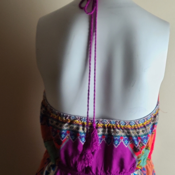 Gilbert long halter rayon dress - Picture 6 of 7